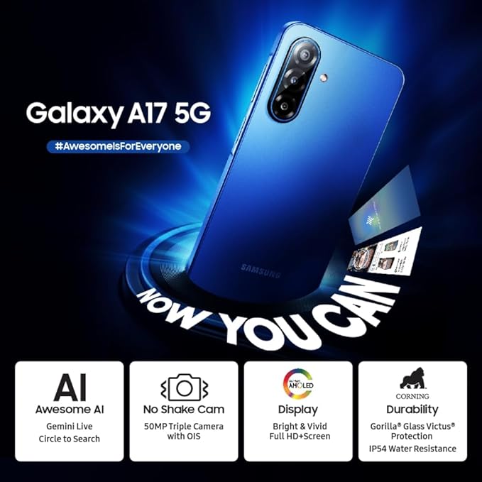 Samsung Galaxy A17 5G – Powerful 5G Performance, 50MP Camera, 6000mAh Battery