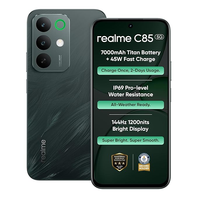 Realme C85 5G – 50MP Camera, Dimensity 6300, 7000mAh